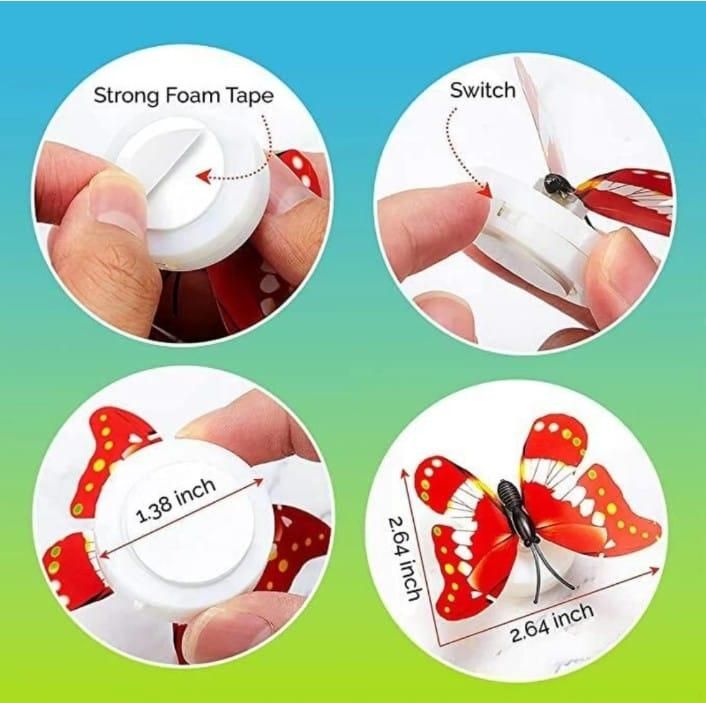 3D Butterfly LED Light for Home Decoration – Set of 3 Decorative Lights