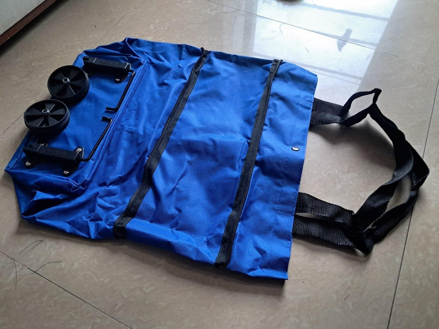 Foldable Lightweight Polyester Shopping Trolley Bag – Multi-Purpose Waterproof Grocery & Travel Trolley Bag